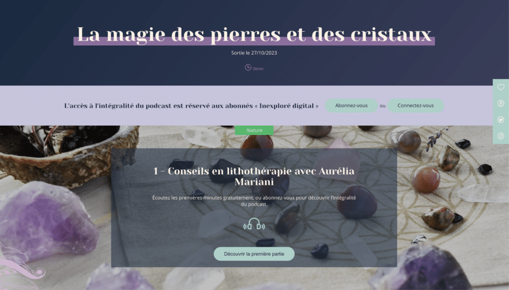 screenshot du site de Inexploré